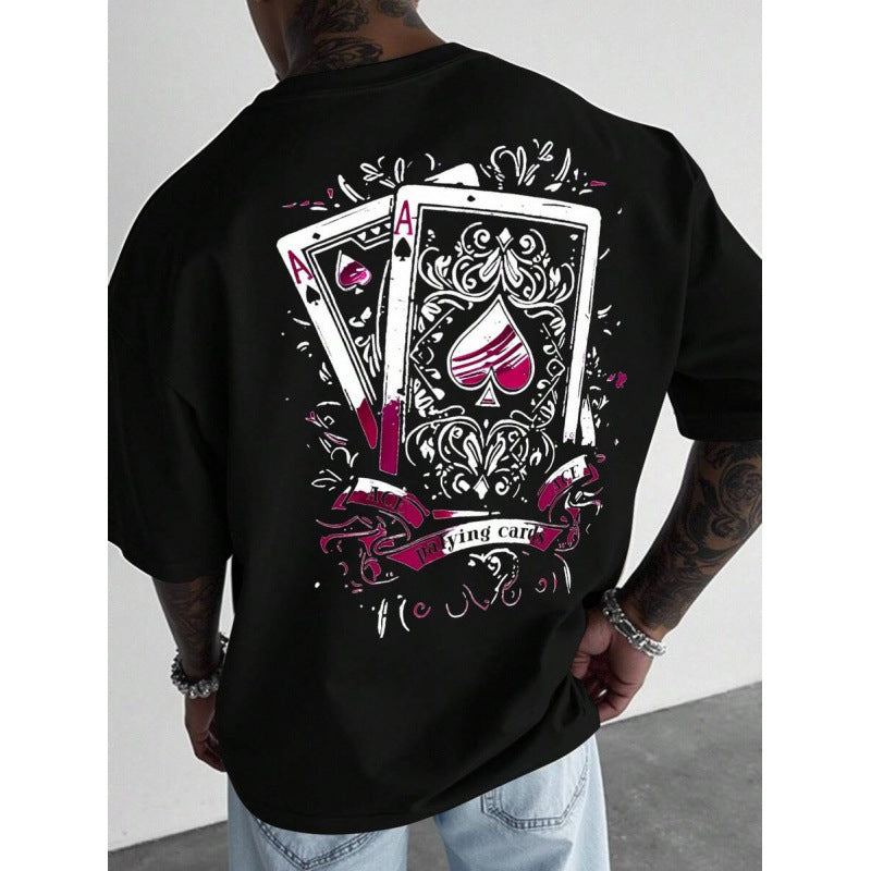 🃏 LIMITED-TIME 50% OFF! ✨ Men's Playing Card Graphic T-Shirt – Cotton, Casual, Statement Tee 🃁