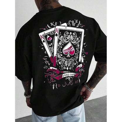 🃏 LIMITED-TIME 50% OFF! ✨ Men's Playing Card Graphic T-Shirt – Cotton, Casual, Statement Tee 🃁
