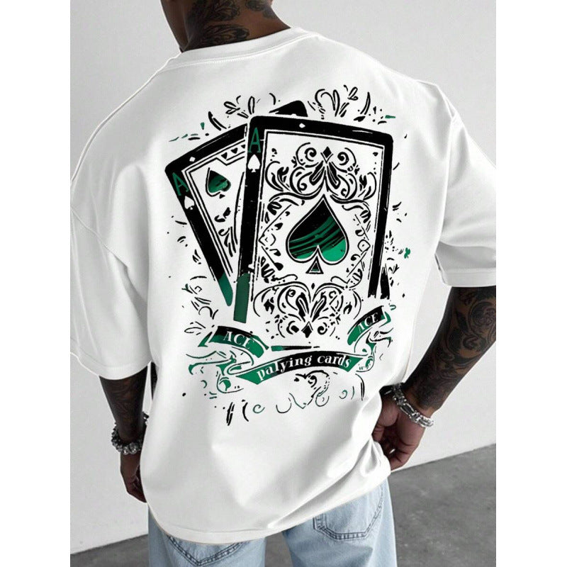 🃏 LIMITED-TIME 50% OFF! ✨ Men's Playing Card Graphic T-Shirt – Cotton, Casual, Statement Tee 🃁