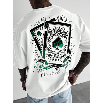 🃏 LIMITED-TIME 50% OFF! ✨ Men's Playing Card Graphic T-Shirt – Cotton, Casual, Statement Tee 🃁