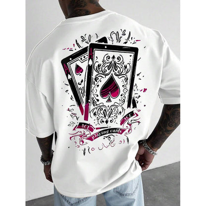 🃏 LIMITED-TIME 50% OFF! ✨ Men's Playing Card Graphic T-Shirt – Cotton, Casual, Statement Tee 🃁