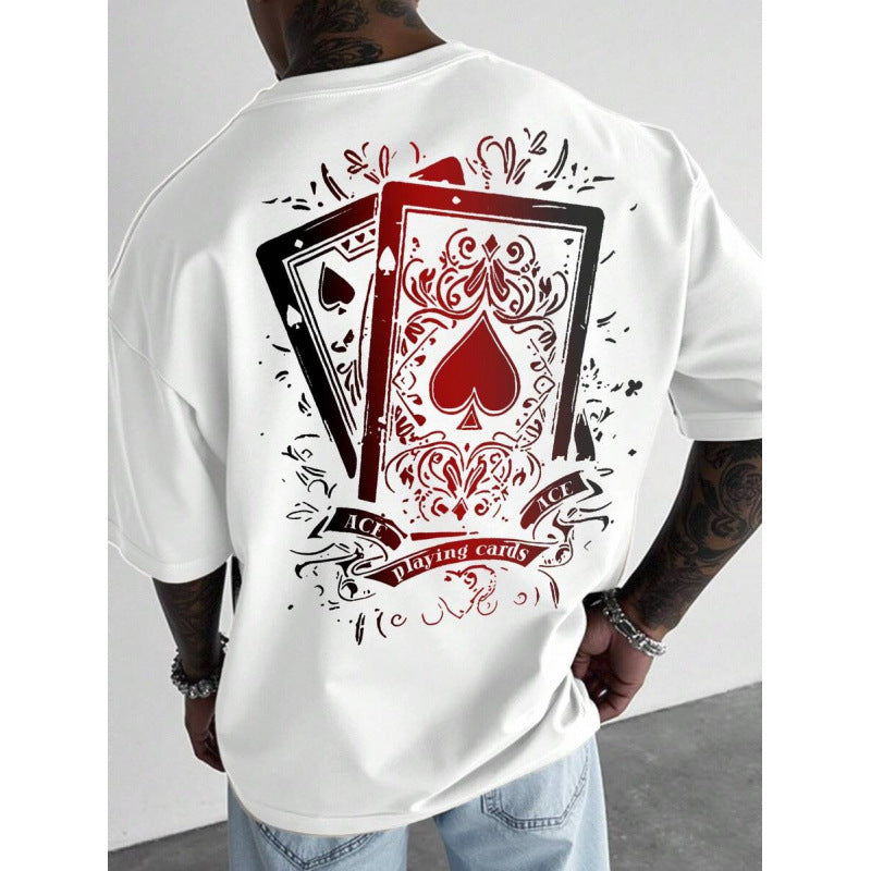 🃏 LIMITED-TIME 50% OFF! ✨ Men's Playing Card Graphic T-Shirt – Cotton, Casual, Statement Tee 🃁