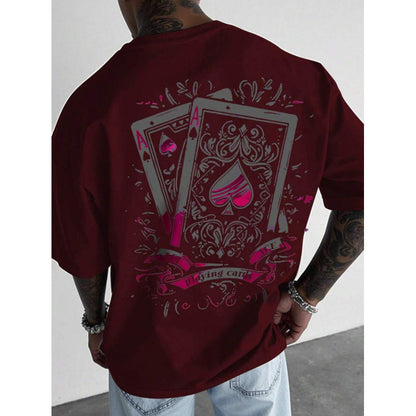 🃏 LIMITED-TIME 50% OFF! ✨ Men's Playing Card Graphic T-Shirt – Cotton, Casual, Statement Tee 🃁