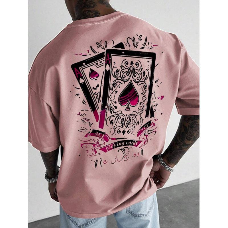 🃏 LIMITED-TIME 50% OFF! ✨ Men's Playing Card Graphic T-Shirt – Cotton, Casual, Statement Tee 🃁