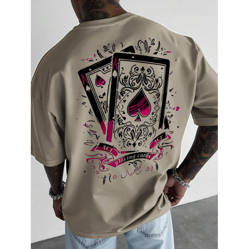 🃏 LIMITED-TIME 50% OFF! ✨ Men's Playing Card Graphic T-Shirt – Cotton, Casual, Statement Tee 🃁