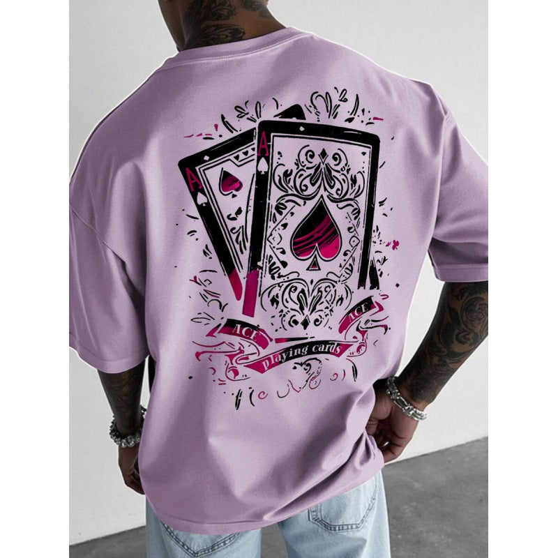 🃏 LIMITED-TIME 50% OFF! ✨ Men's Playing Card Graphic T-Shirt – Cotton, Casual, Statement Tee 🃁