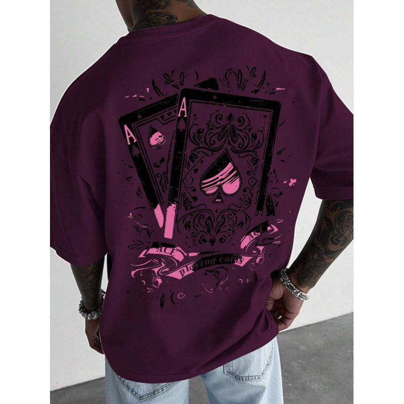 🃏 LIMITED-TIME 50% OFF! ✨ Men's Playing Card Graphic T-Shirt – Cotton, Casual, Statement Tee 🃁