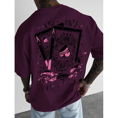 🃏 LIMITED-TIME 50% OFF! ✨ Men's Playing Card Graphic T-Shirt – Cotton, Casual, Statement Tee 🃁