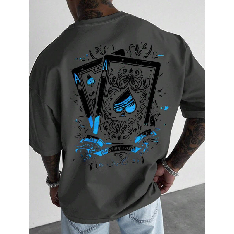 🃏 LIMITED-TIME 50% OFF! ✨ Men's Playing Card Graphic T-Shirt – Cotton, Casual, Statement Tee 🃁
