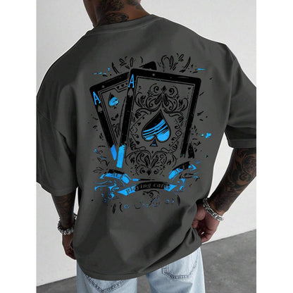 🃏 LIMITED-TIME 50% OFF! ✨ Men's Playing Card Graphic T-Shirt – Cotton, Casual, Statement Tee 🃁