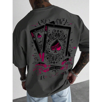 🃏 LIMITED-TIME 50% OFF! ✨ Men's Playing Card Graphic T-Shirt – Cotton, Casual, Statement Tee 🃁