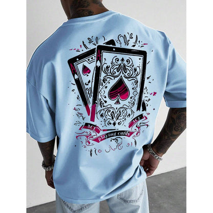 🃏 LIMITED-TIME 50% OFF! ✨ Men's Playing Card Graphic T-Shirt – Cotton, Casual, Statement Tee 🃁