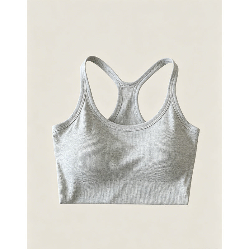 Ribbed Racerback Crop Tank Top