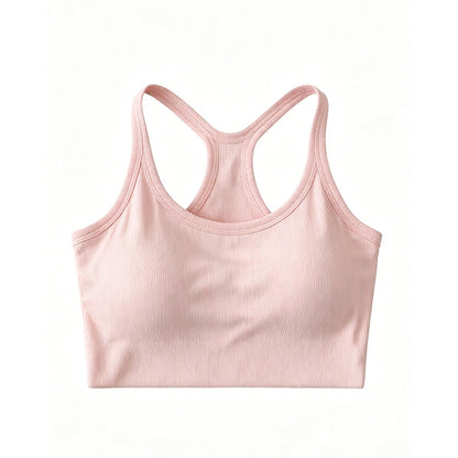Ribbed Racerback Crop Tank Top