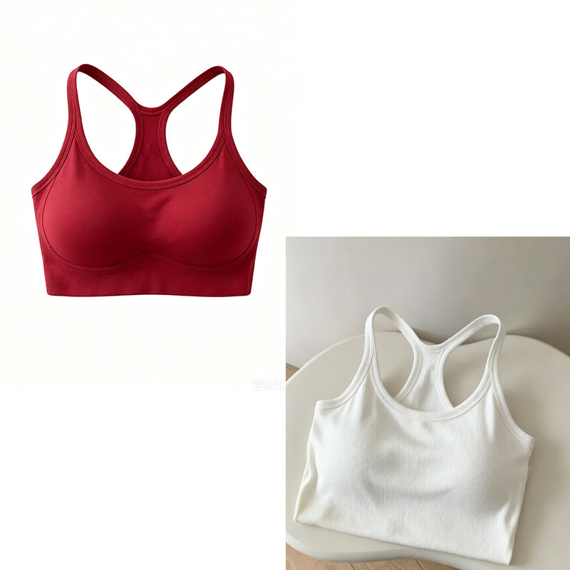 Ribbed Racerback Crop Tank Top
