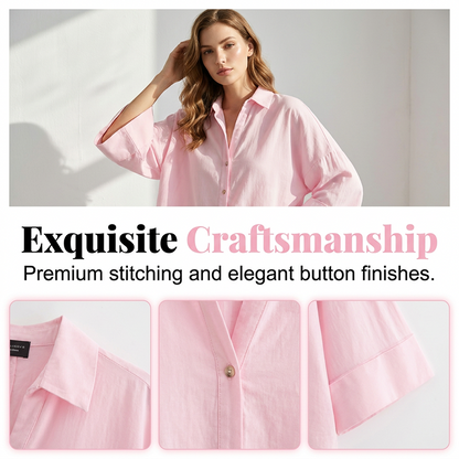 Women's Breathable Wide-Sleeve Casual Shirt