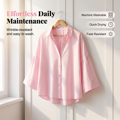 Women's Breathable Wide-Sleeve Casual Shirt