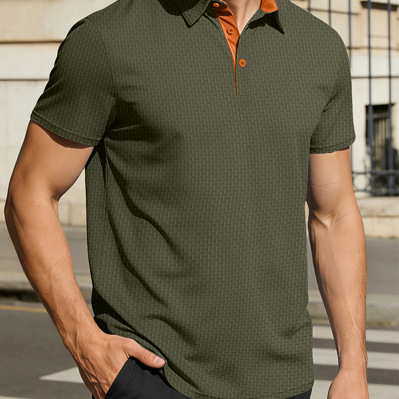 👔 LIMITED-TIME 50% OFF! ✨ Men’s Textured Collared Shirt – Breathable, Moisture-Wicking, Modern Accent 🌿