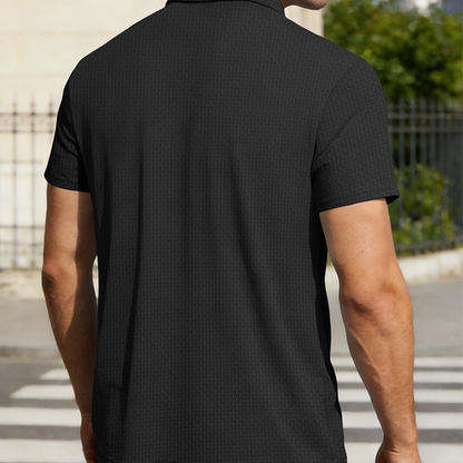 👔 LIMITED-TIME 50% OFF! ✨ Men’s Textured Collared Shirt – Breathable, Moisture-Wicking, Modern Accent 🌿