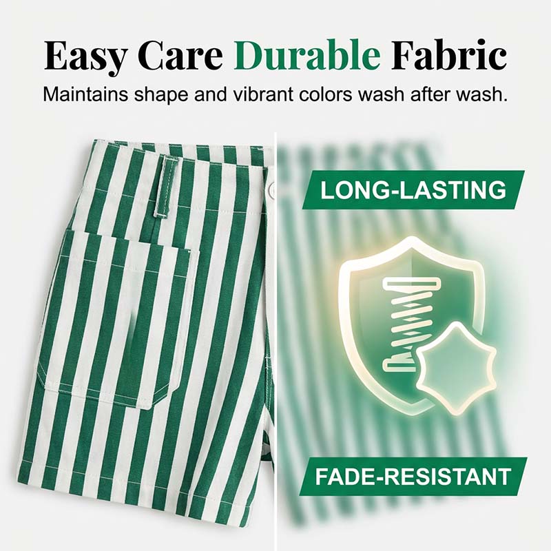 Women's Summer High-Waisted Stripe Shorts