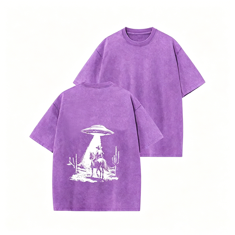 👕 LIMITED-TIME 50% OFF! ✨ Vintage UFO Cowboy Graphic Tee – Retro, Unique, Soft Cotton 🛸
