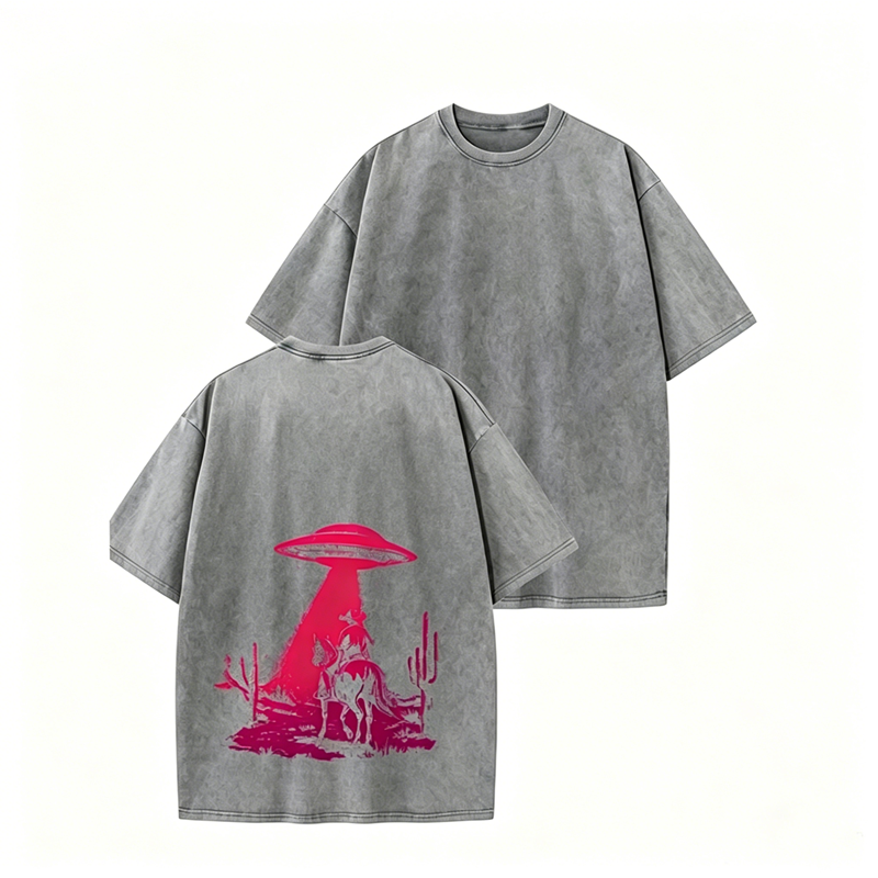 👕 LIMITED-TIME 50% OFF! ✨ Vintage UFO Cowboy Graphic Tee – Retro, Unique, Soft Cotton 🛸
