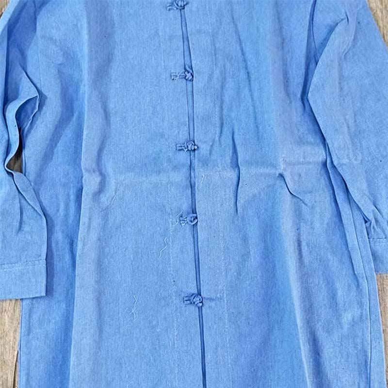 Men's Casual Linen Mandarin Collar Shirt