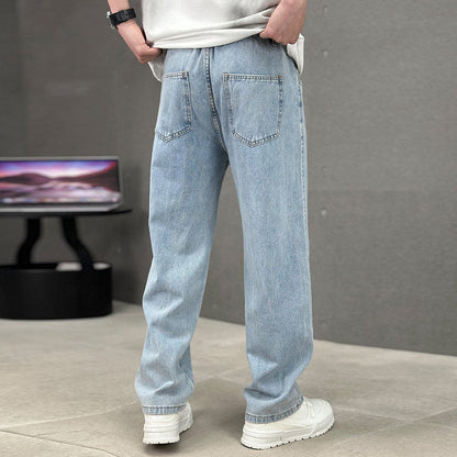 Men's Loose Fit Straight Leg Pants with Classic Pockets