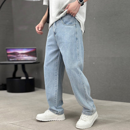 Men's Loose Fit Straight Leg Pants with Classic Pockets