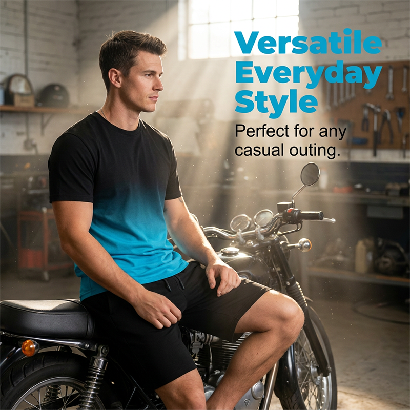 🔥Limited-time offer-Men's Gradient Print Shirt and Shorts Set