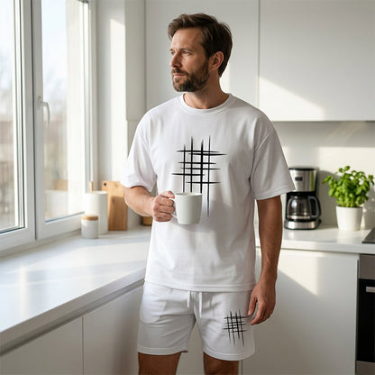 Men's Casual Top & Shorts 2-Piece Set