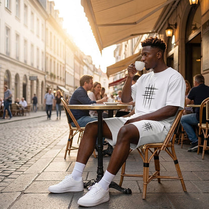 Men's Casual Top & Shorts 2-Piece Set