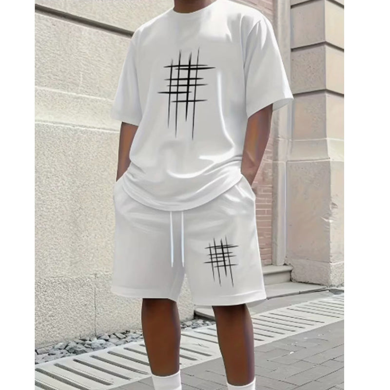 Men's Casual Top & Shorts 2-Piece Set
