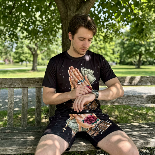 Men's Casual Top & Shorts 2-Piece Set 