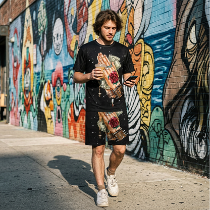 Men's Casual Top & Shorts 2-Piece Set 