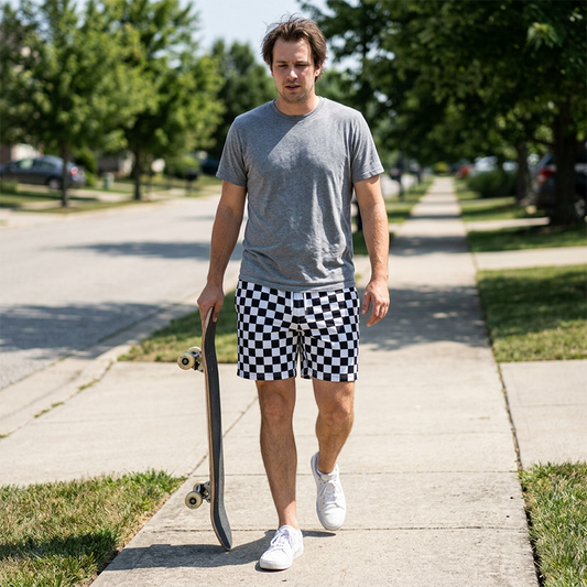 Men's Quick-Dry Plaid Beach Shorts