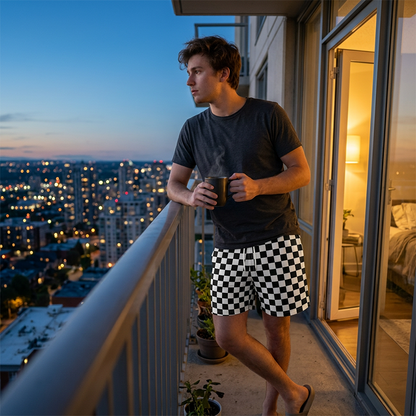 Men's Quick-Dry Plaid Beach Shorts