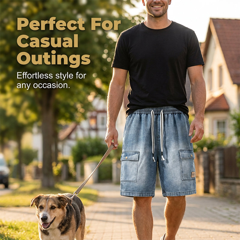 Men‘s High Street Loose Denim Shorts