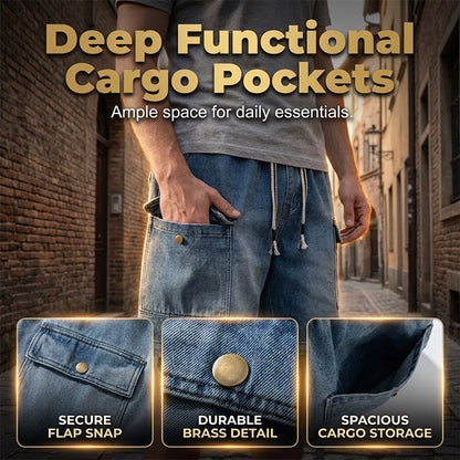 Men‘s High Street Loose Denim Shorts