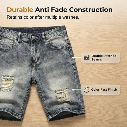 Vintage Distressed Denim Shorts