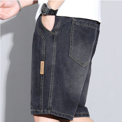 💥 Men's Vintage Denim Casual Shorts – Relaxed Fit, Drawstring Waist, Deep Pockets ✨