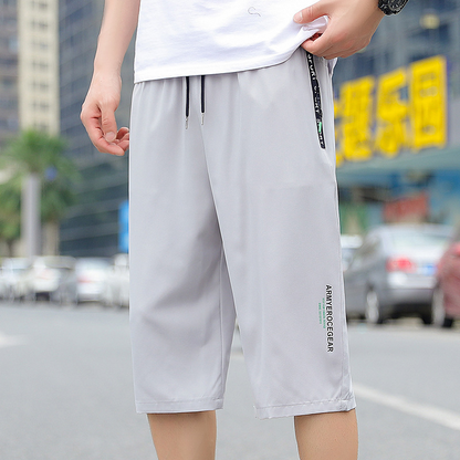 Men's Lightweight Quick Dry Athletic Cropped Pants