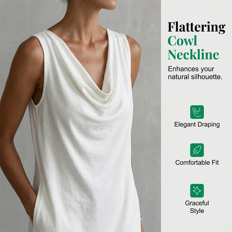 ⏳Limited-time 50% off⏰Elegant Slim Fit Cowl Neck Dress👑👗