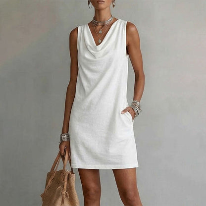 ⏳Limited-time 50% off⏰Elegant Slim Fit Cowl Neck Dress👑👗