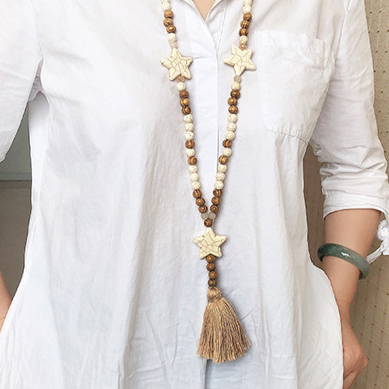 Retro Boho Beach Vacation Style Women's Long Necklace
