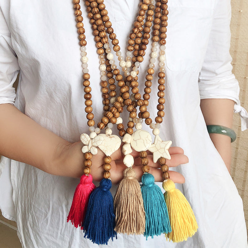Retro Boho Beach Vacation Style Women's Long Necklace