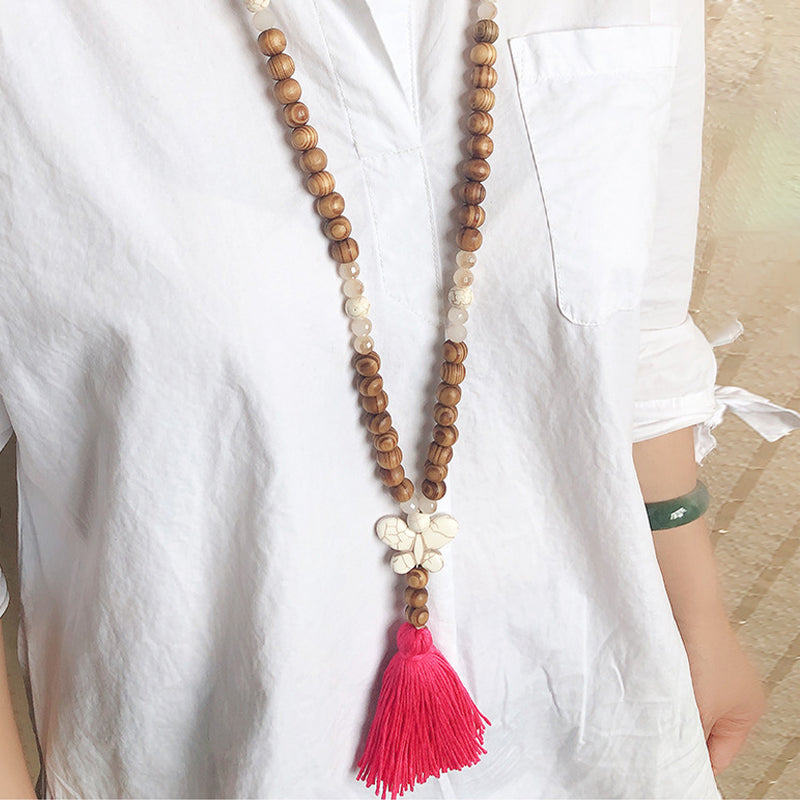 Retro Boho Beach Vacation Style Women's Long Necklace