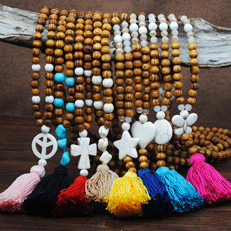 Retro Boho Beach Vacation Style Women's Long Necklace