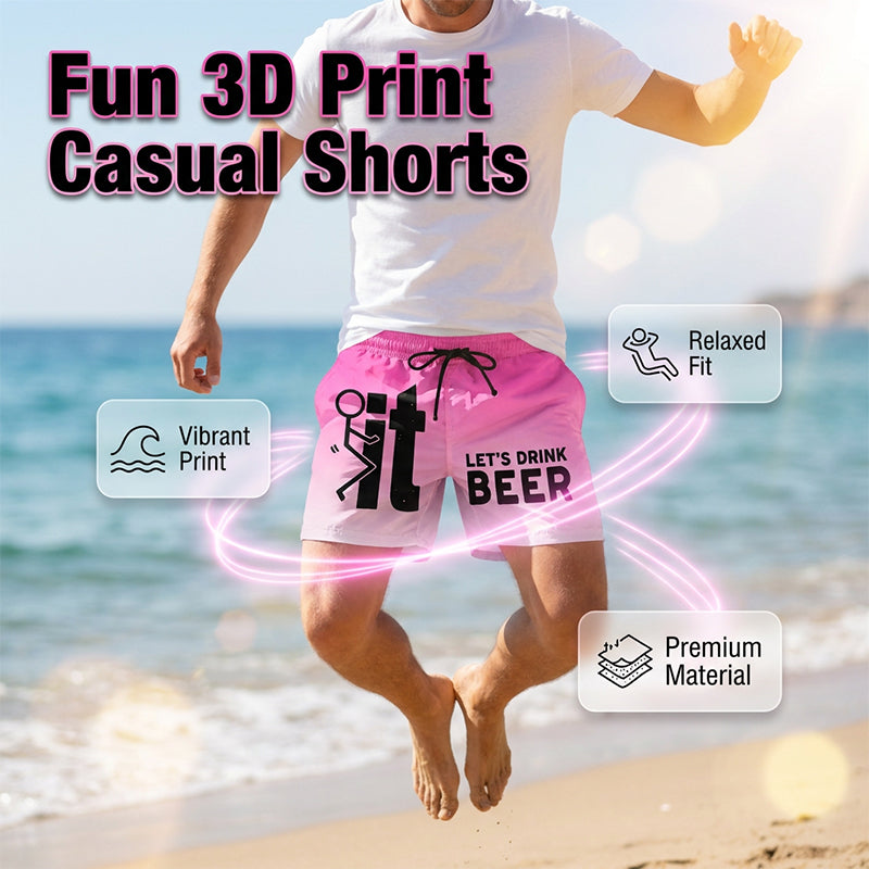 Men's 3D Graphic Printed Casual Shorts