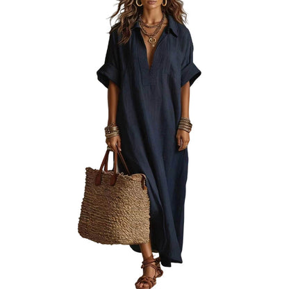 💃 Women's Minimalist Solid Color Maxi Dress – Effortlessly Chic ✨